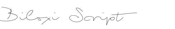 Biloxi Script font preview